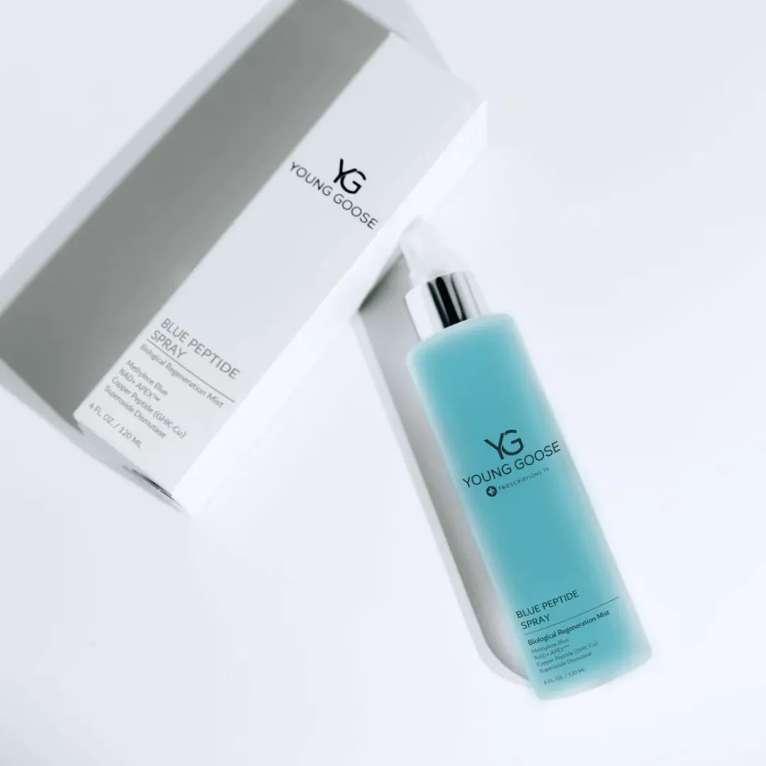 Young Goose Blue Peptide Spray bottle with box