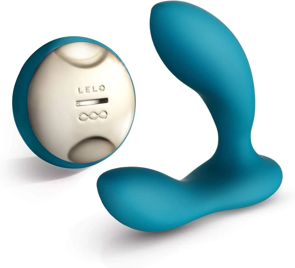 Blue silicone product with Lelo branding on a white background