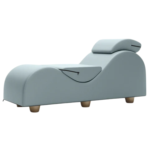 Modern gray lounge chair on a white background