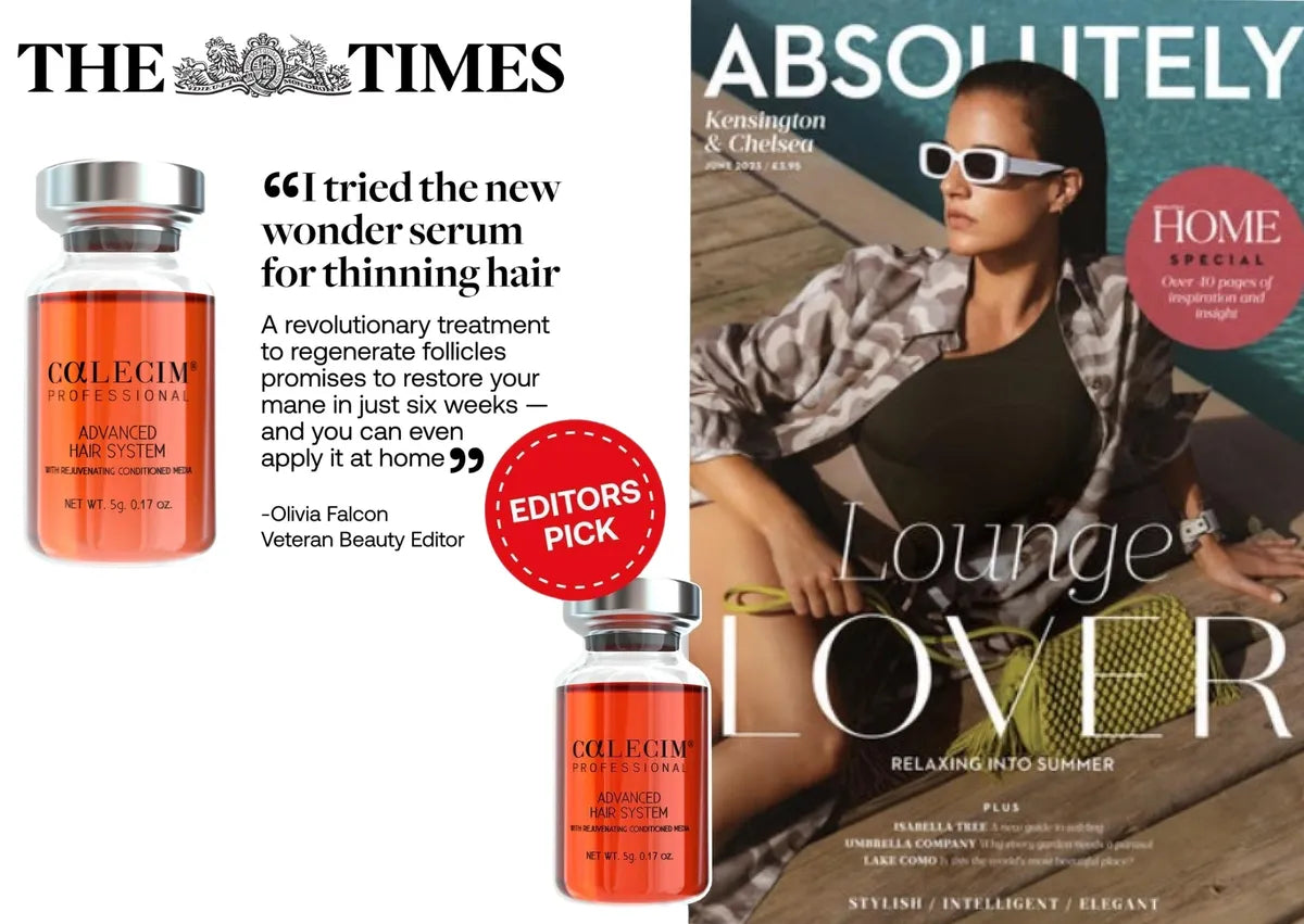 Calecim Pro Advanced Hair System in the Times Magazine