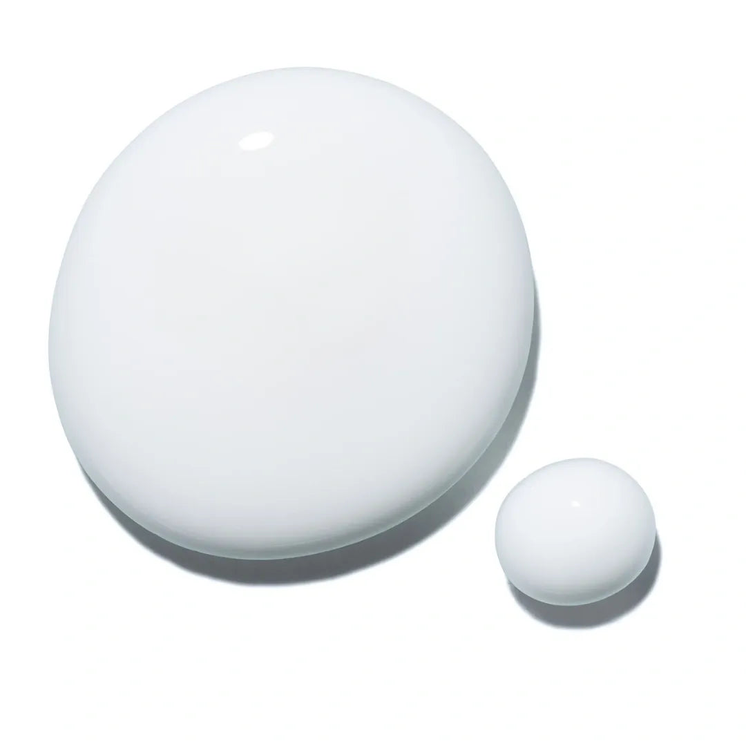 white drops on white background
