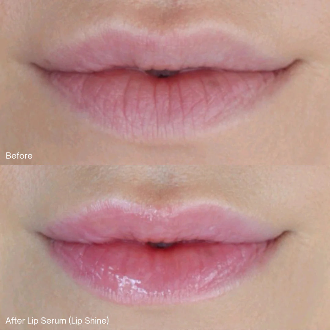 Before and after lip serum