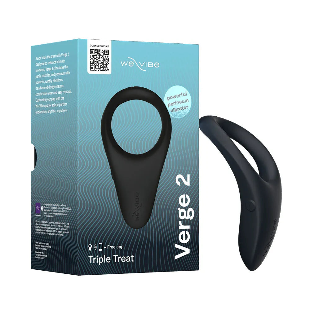 Black 'Verge 2' product with Wevibe packaging on a white background