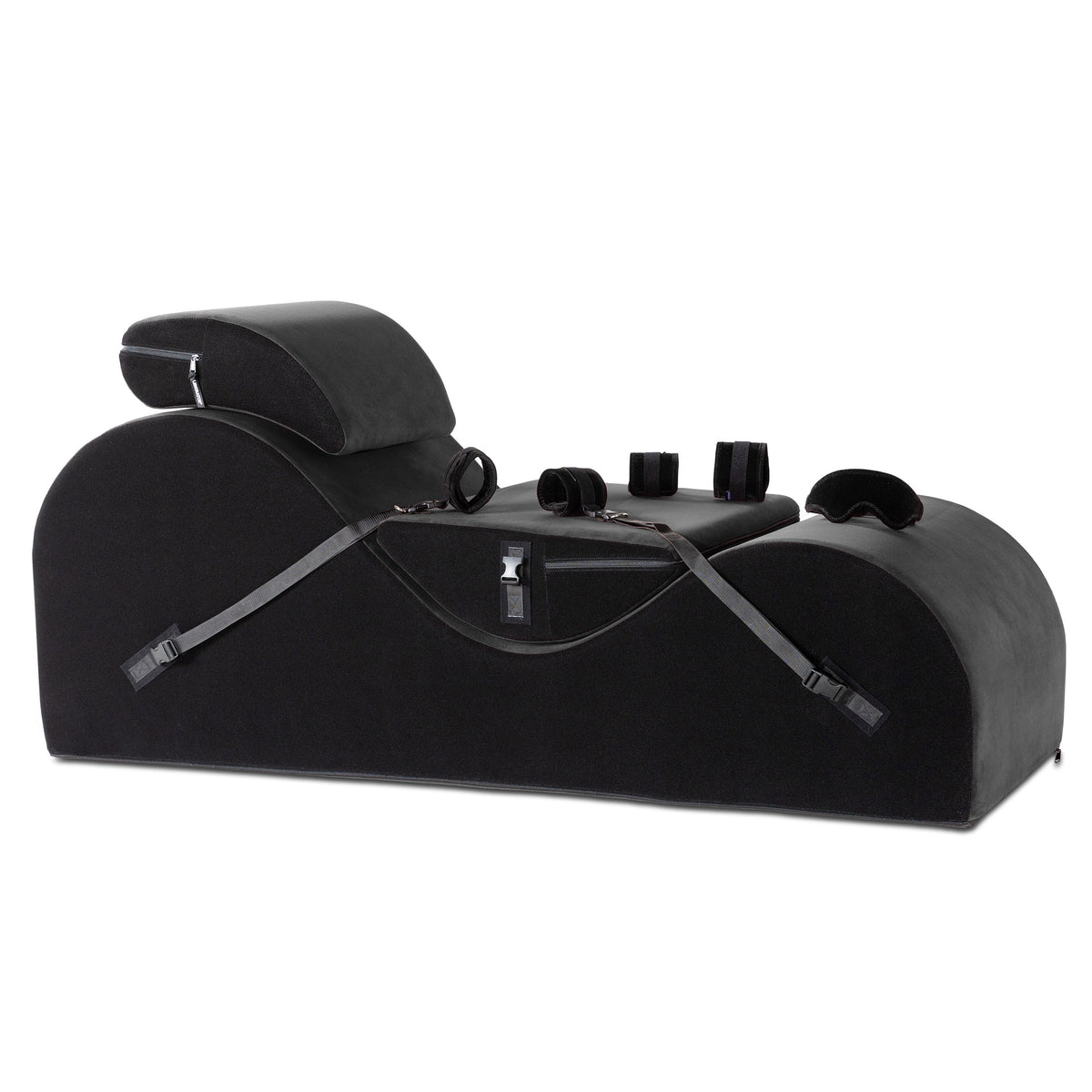 Liberator Esse Valkyrie Edition black intimacy chaise with cuff kit