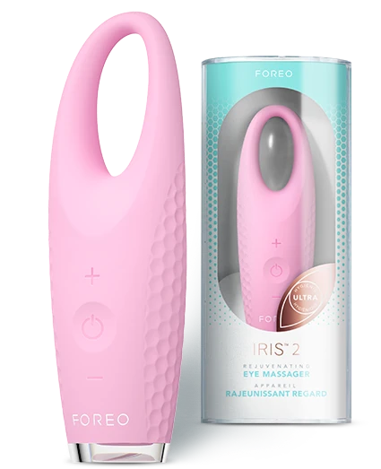 Pink FOREO device with packaging