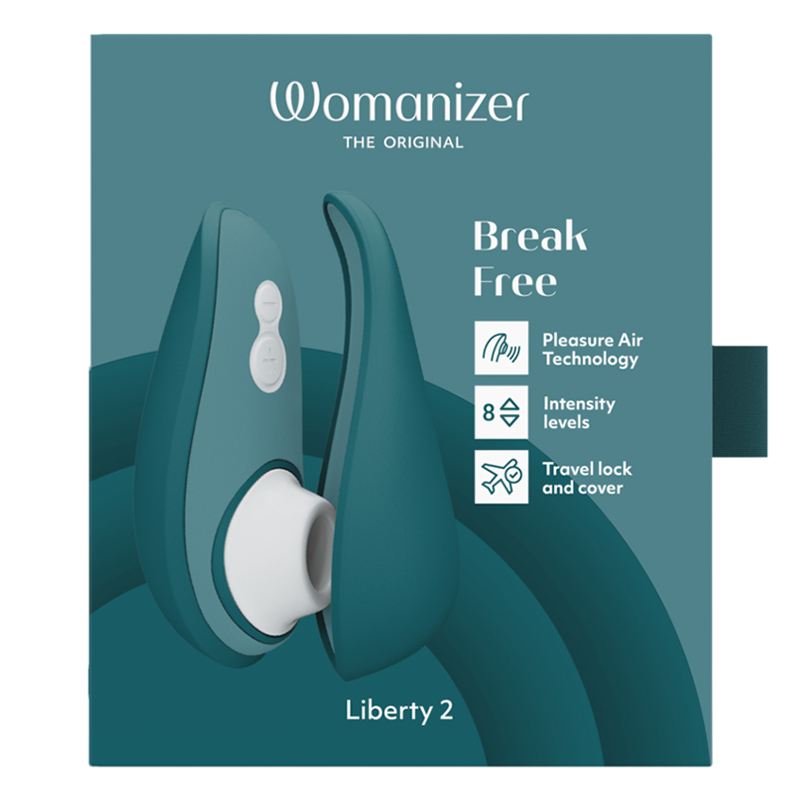 teal massager womanizer liberty 2 box