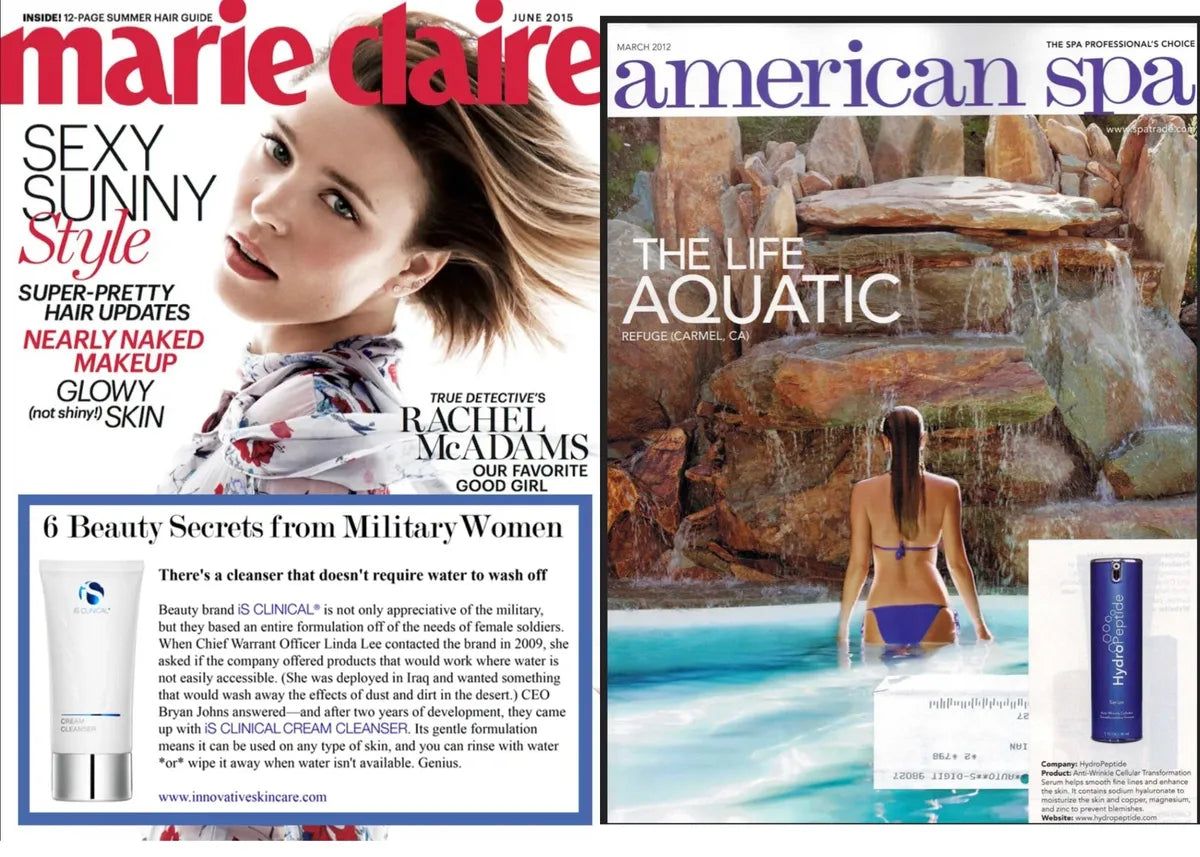 Marie Claire Magazine features HydroPeptide Skincare
