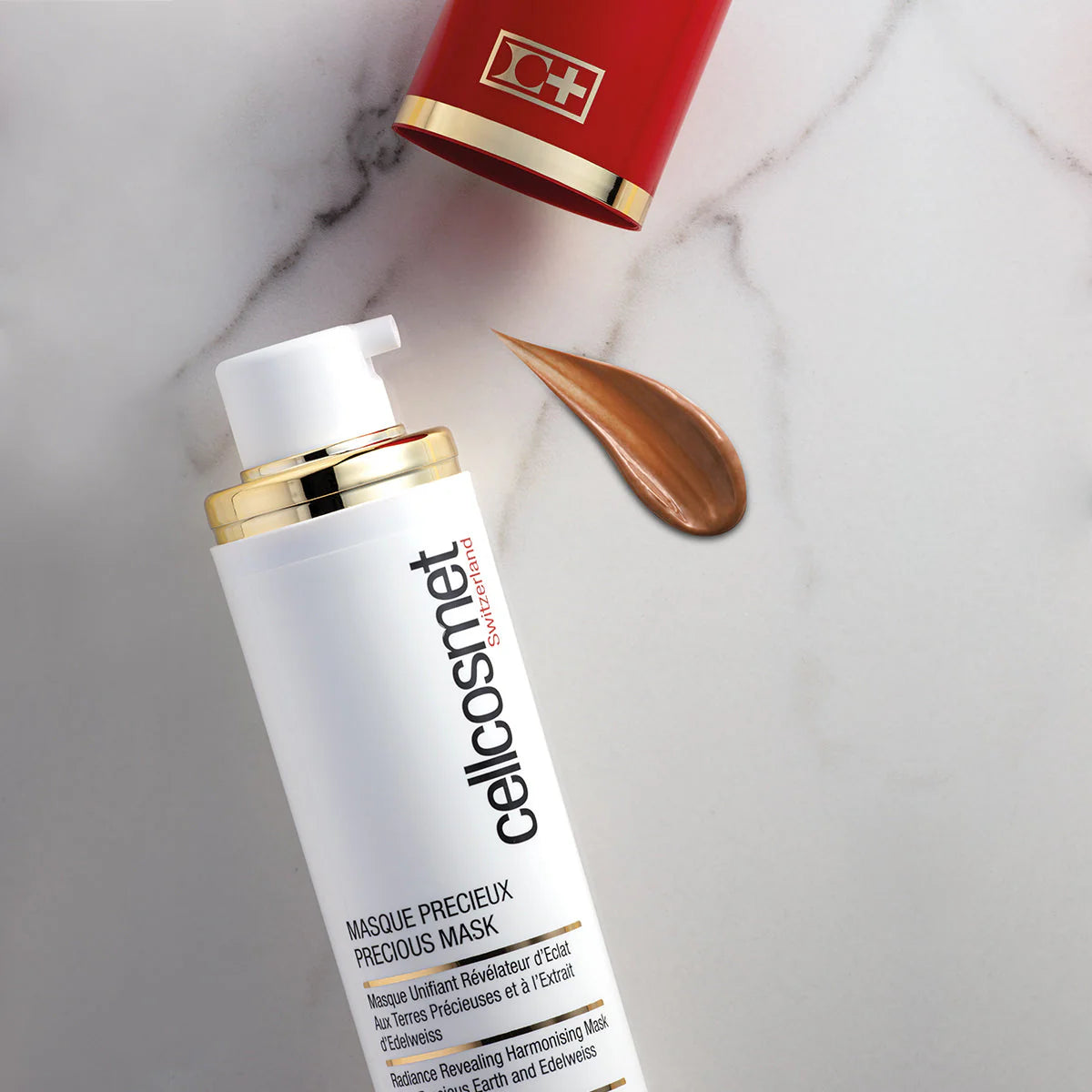 Cellocosmet skincare product on a marble background