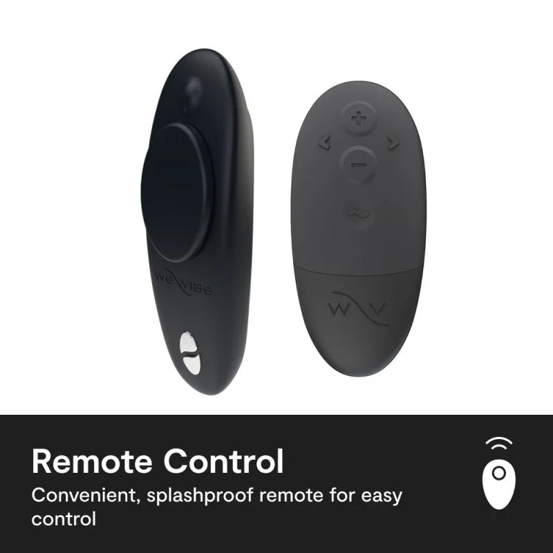 Black remote control with buttons on a white background