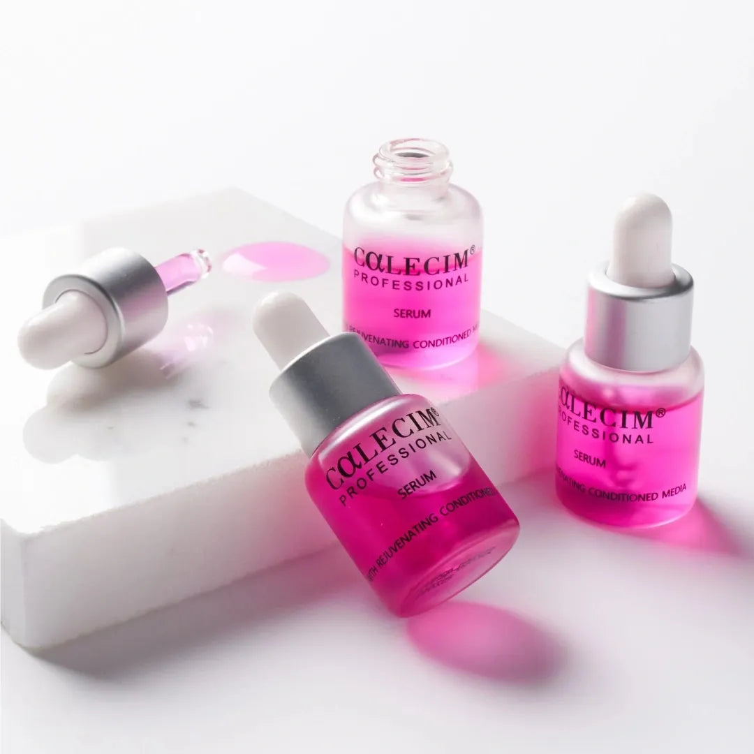 droppers with pink liquid inside