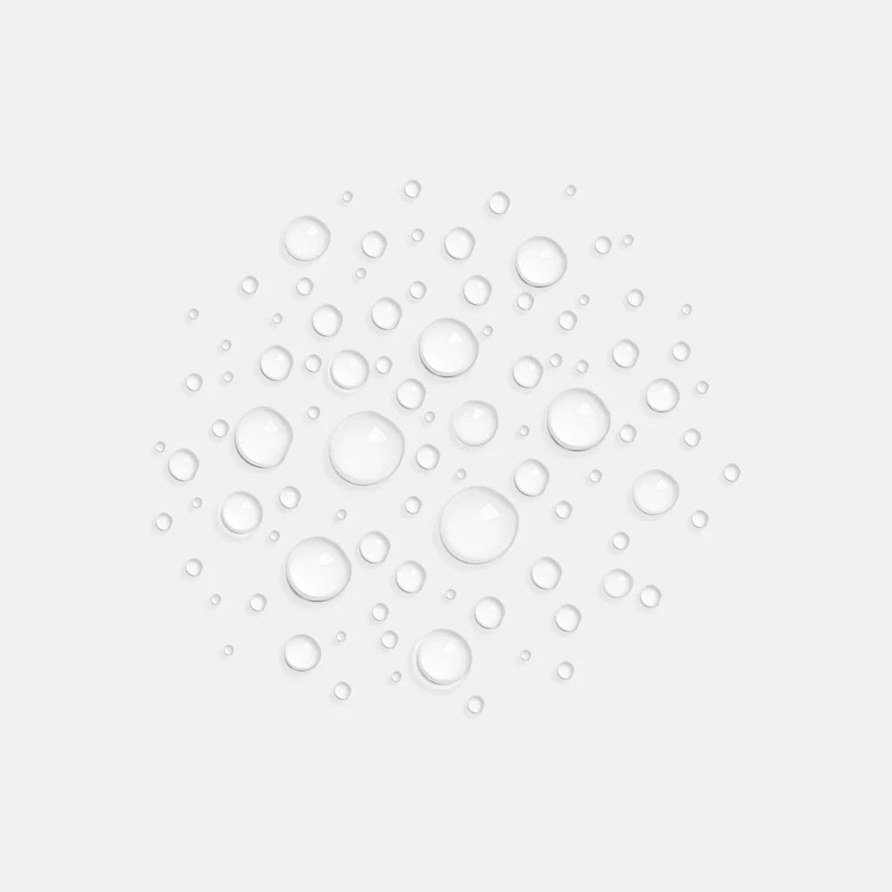 Pattern of water droplets on a light gray background