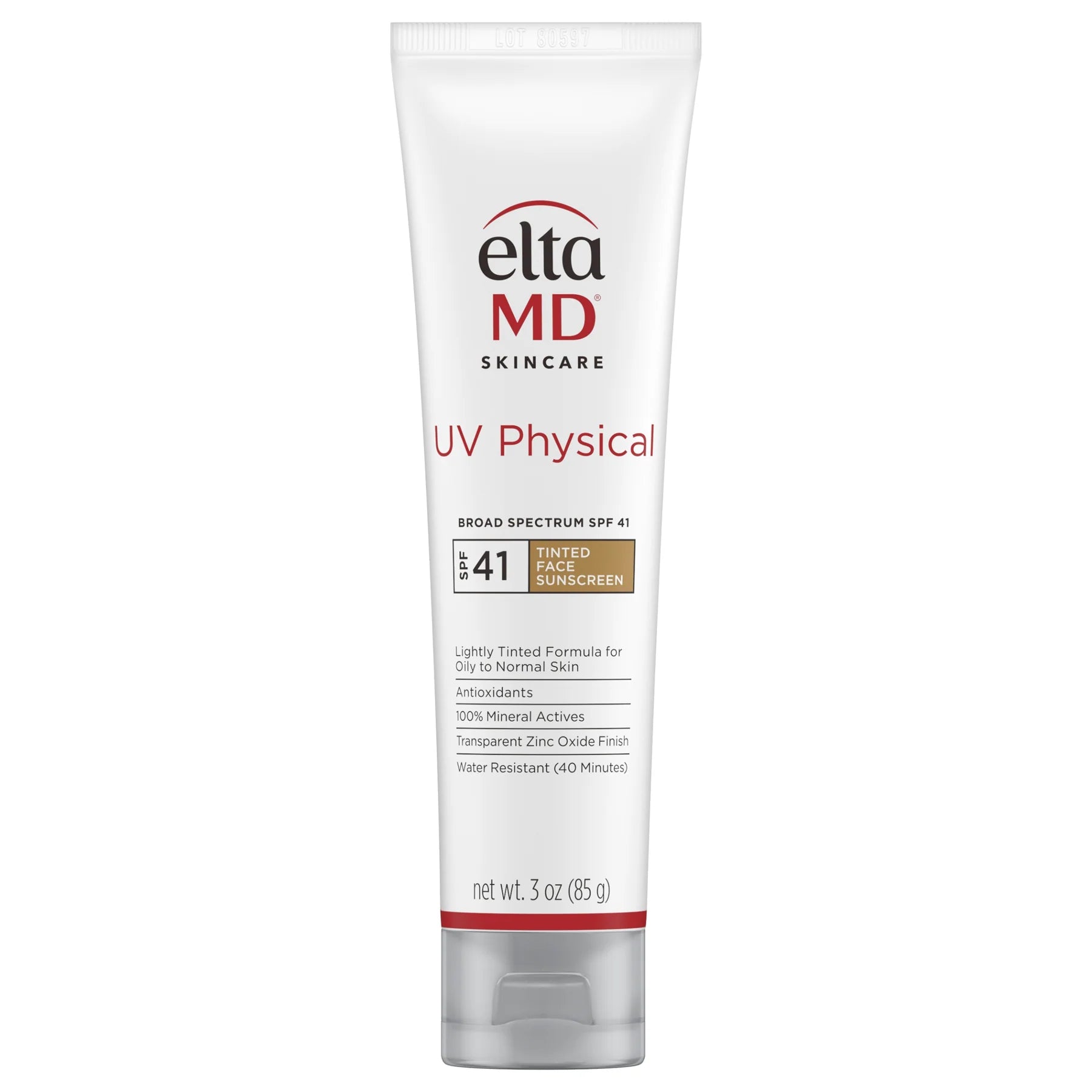 Eltamd UV Physical sunscreen tube on a white background