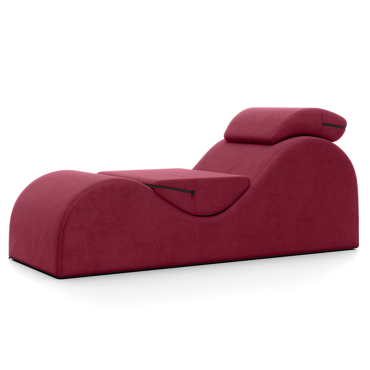 Red lounge chair on a white background