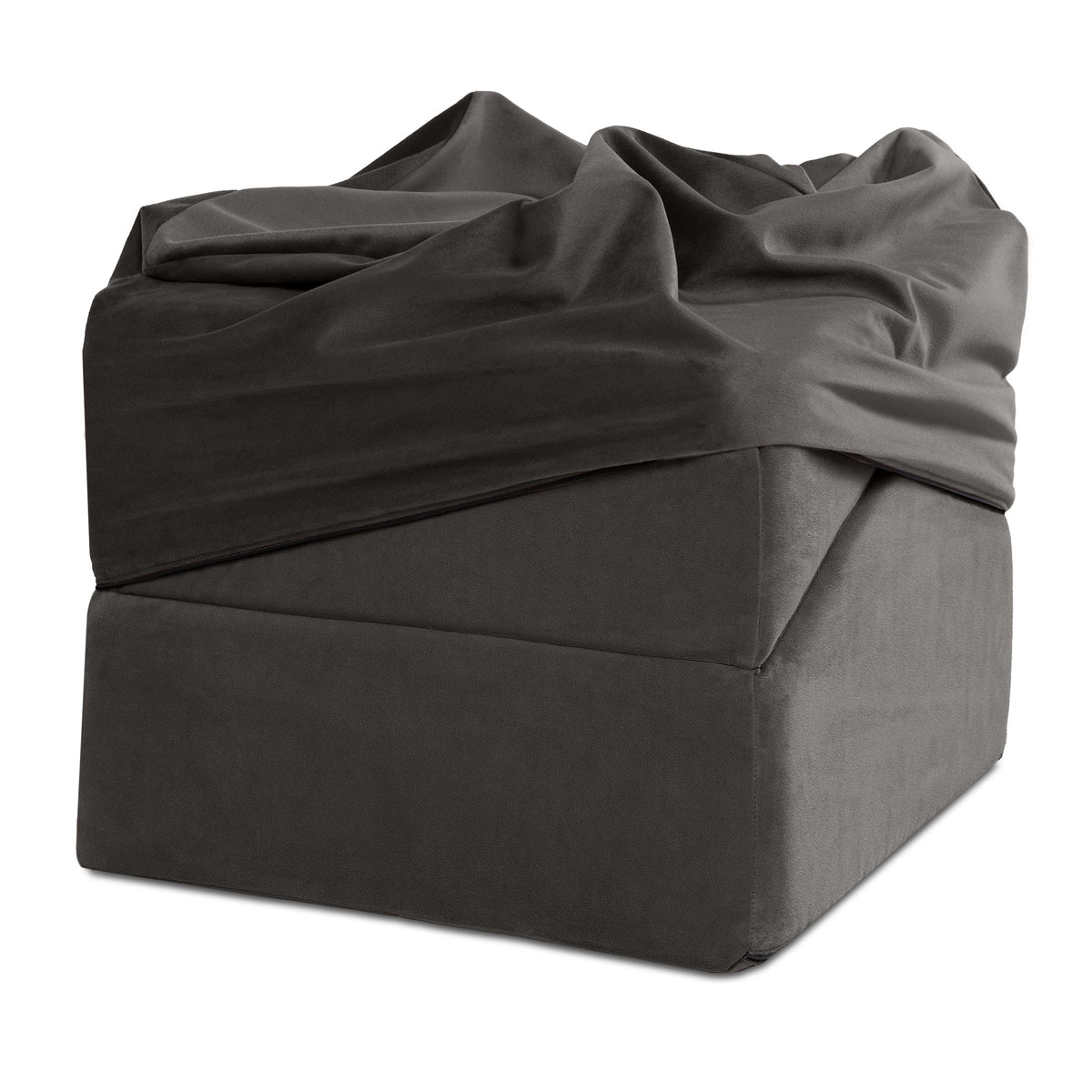 velvet black folded wedge with cover