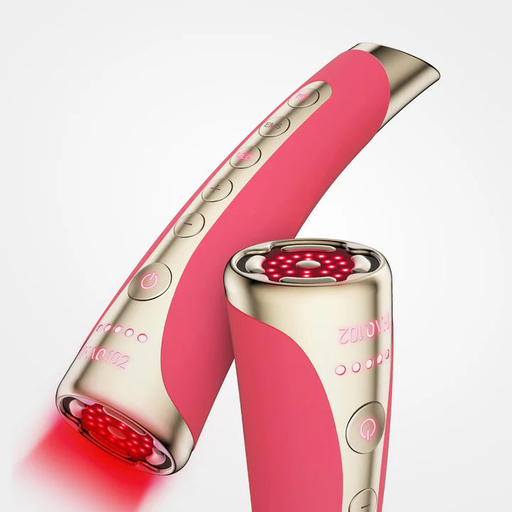 Close up of two pink FAQ 102 devices