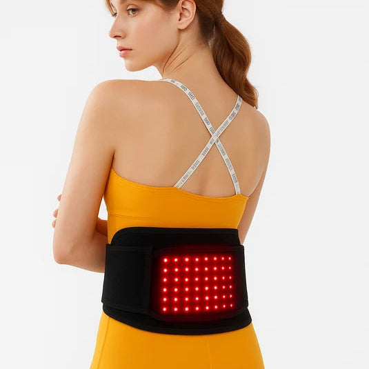 red light therapy wrap around a woman's waist