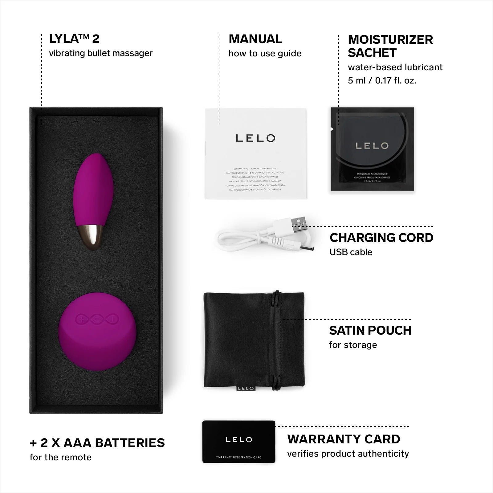 LELO Lyla 2 Bullet Vibrator - Deep Rose