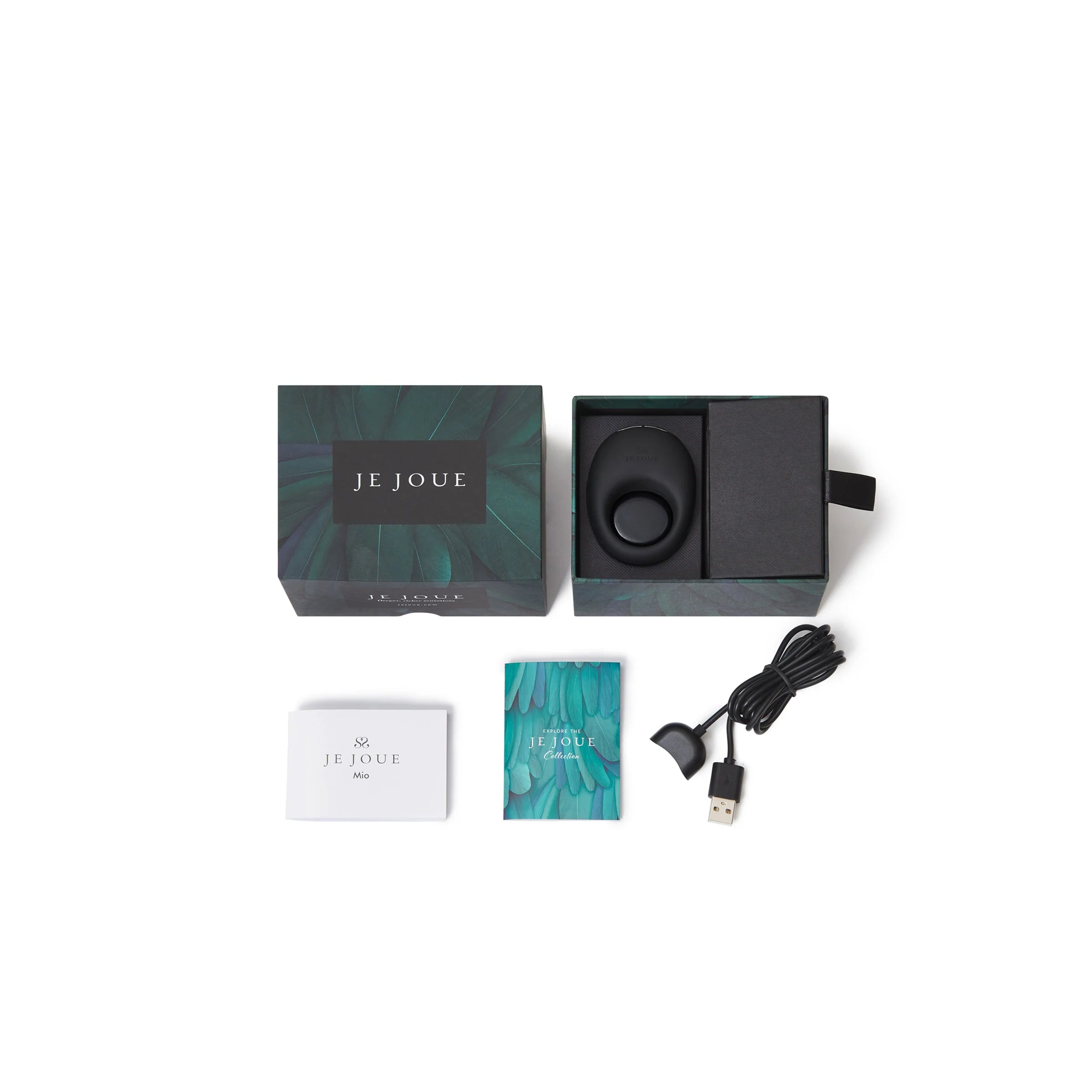 Je Joue product set with box, device, and cable on a white background