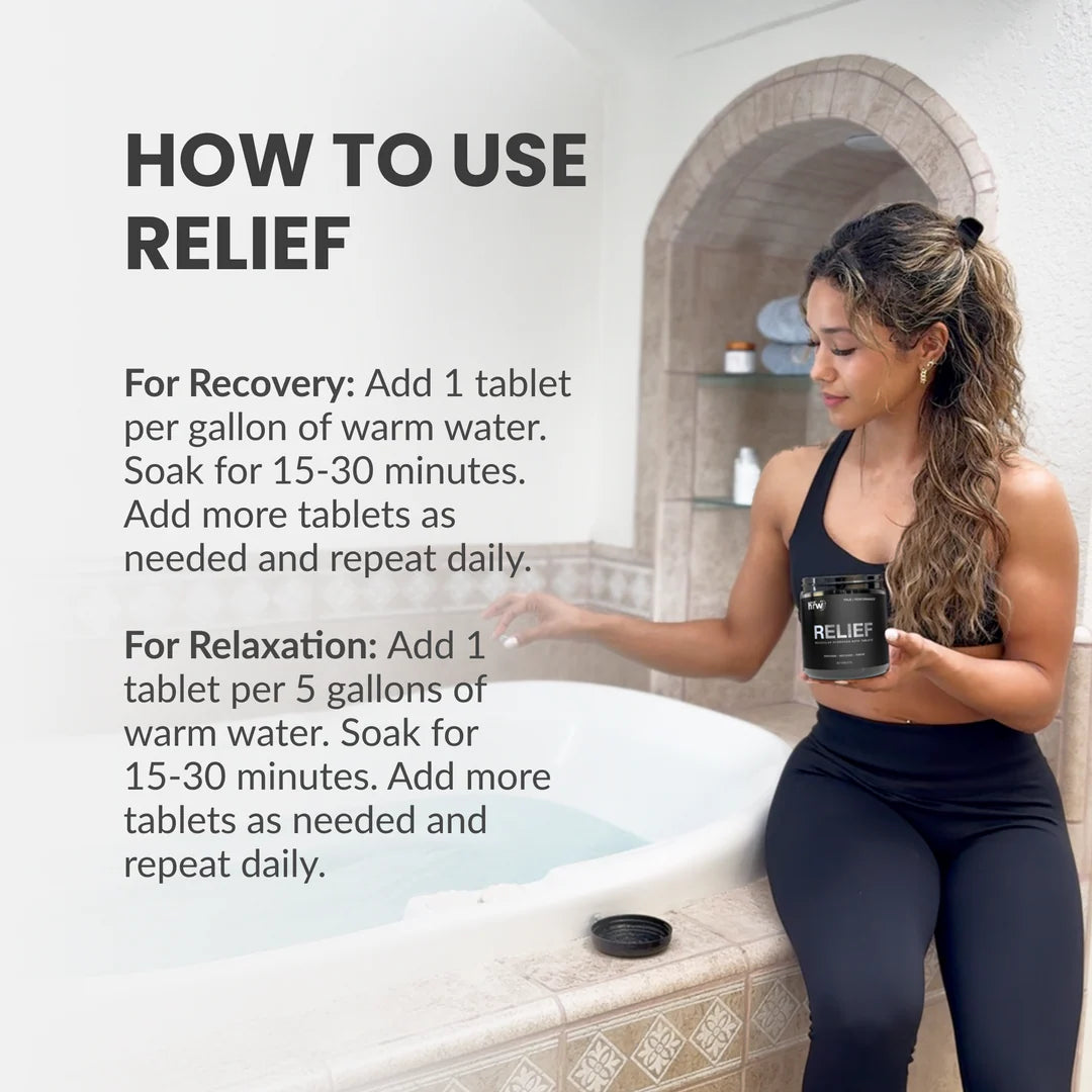Drink HRW RELIEF | Hydrogen Bath Bomb Tablets