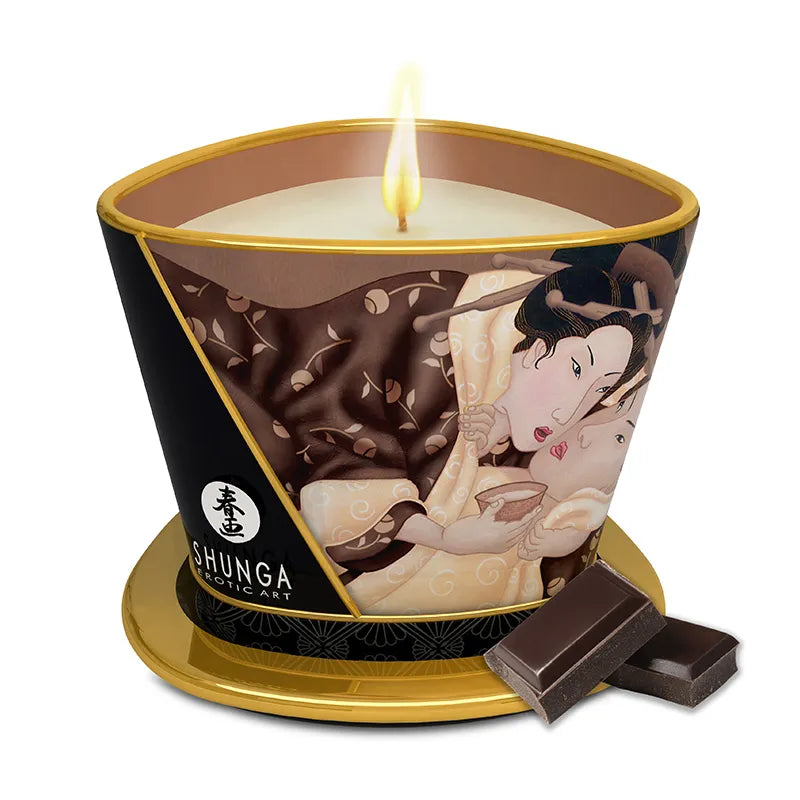 Shunga Erotic art candle with chocolate