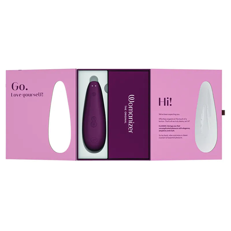 Womanizer purple device in box