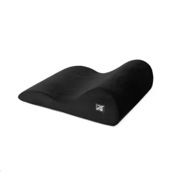 black wedge pillow on white background