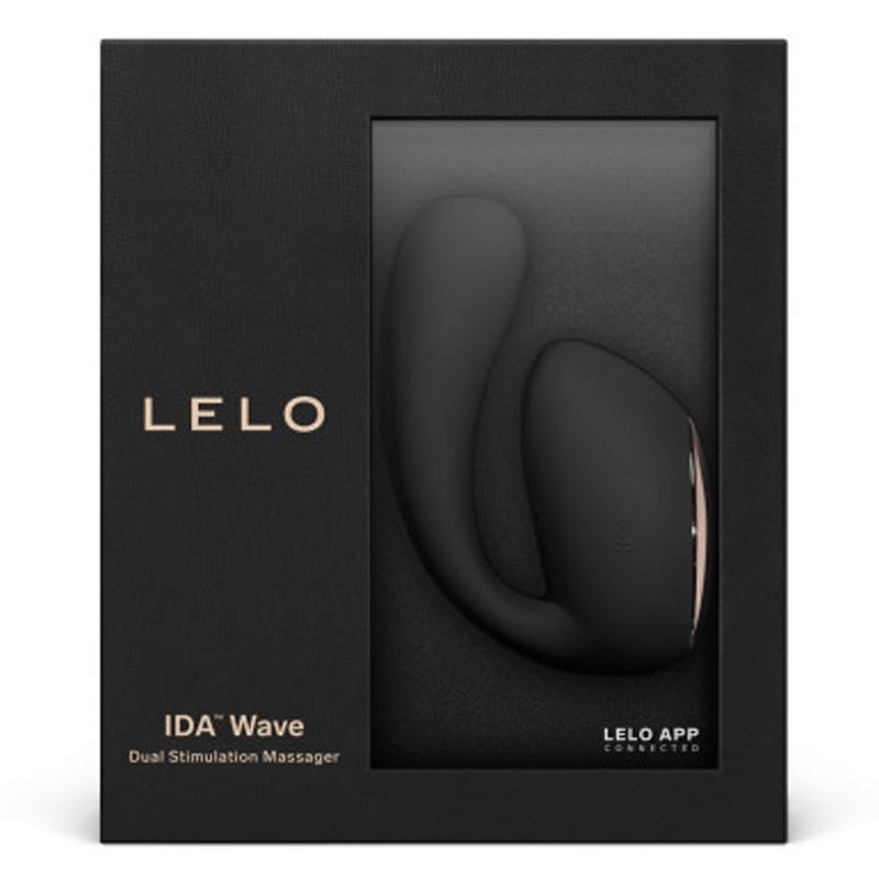 black LELO IDA Wave massager packaging