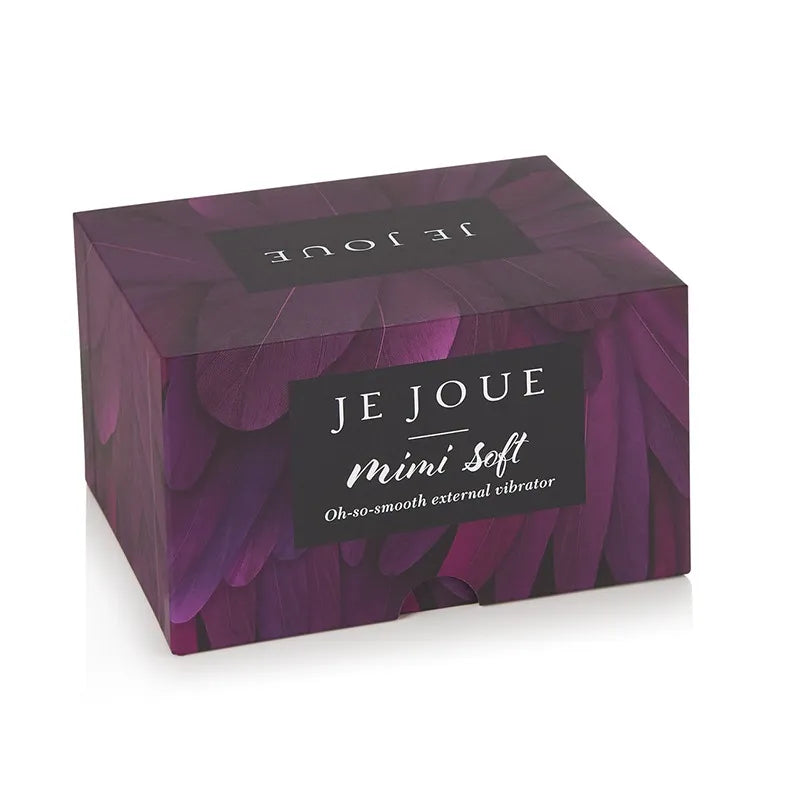 Purple packaging box with 'Je Joue' branding on a white background