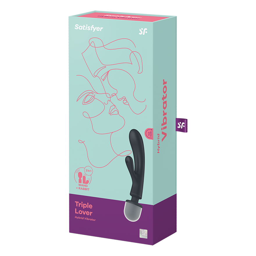 Satisfyer Triple Lover Rabbit Vibrator - 2 colours