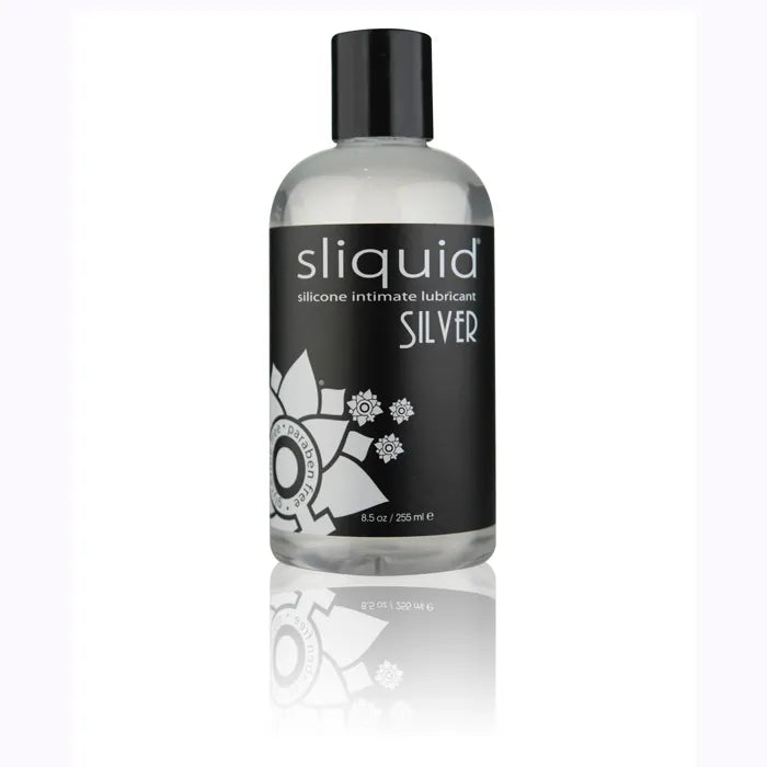 Sliquid Silver silicone intimate lubricant bottle